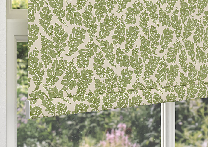 Land & Shore Oak Leaf  (Blackout), Green - Roller Blind - Image 4